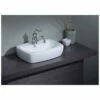 Thema Overcounter Bathroom Sink - Single Faucet Drilling - White 2 Thema Overcounter Bathroom Sink - Single Faucet Drilling - White -A&E BATH & SHOWER Shop c1270