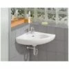 Small Wall Mount Corner Bathroom Sink - Single Faucet Drilling - White -A&E BATH & SHOWER Shop c1350s