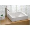 Pacific Small Overcounter Bathroom Sink - White -A&E BATH & SHOWER Shop c1600w
