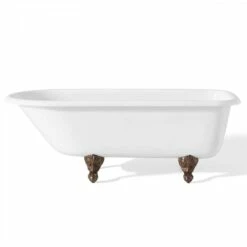 Traditional Cast Iron Clawfoot Tub - Wall Faucet Drillings -A&E BATH & SHOWER Shop c2092ab 1