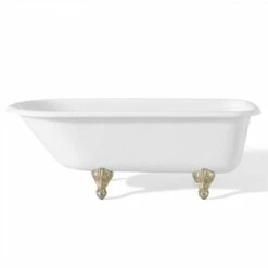 Traditional Cast Iron Clawfoot Tub - Wall Faucet Drillings -A&E BATH & SHOWER Shop c2092pn 1