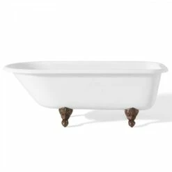 Traditional Cast Iron Clawfoot Tub - Rim Faucet Drillings -A&E BATH & SHOWER Shop c2093ab 4