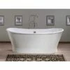 Balmoral 68 Inch Cast Iron Skirted Tub - No Faucet Drillings - White
