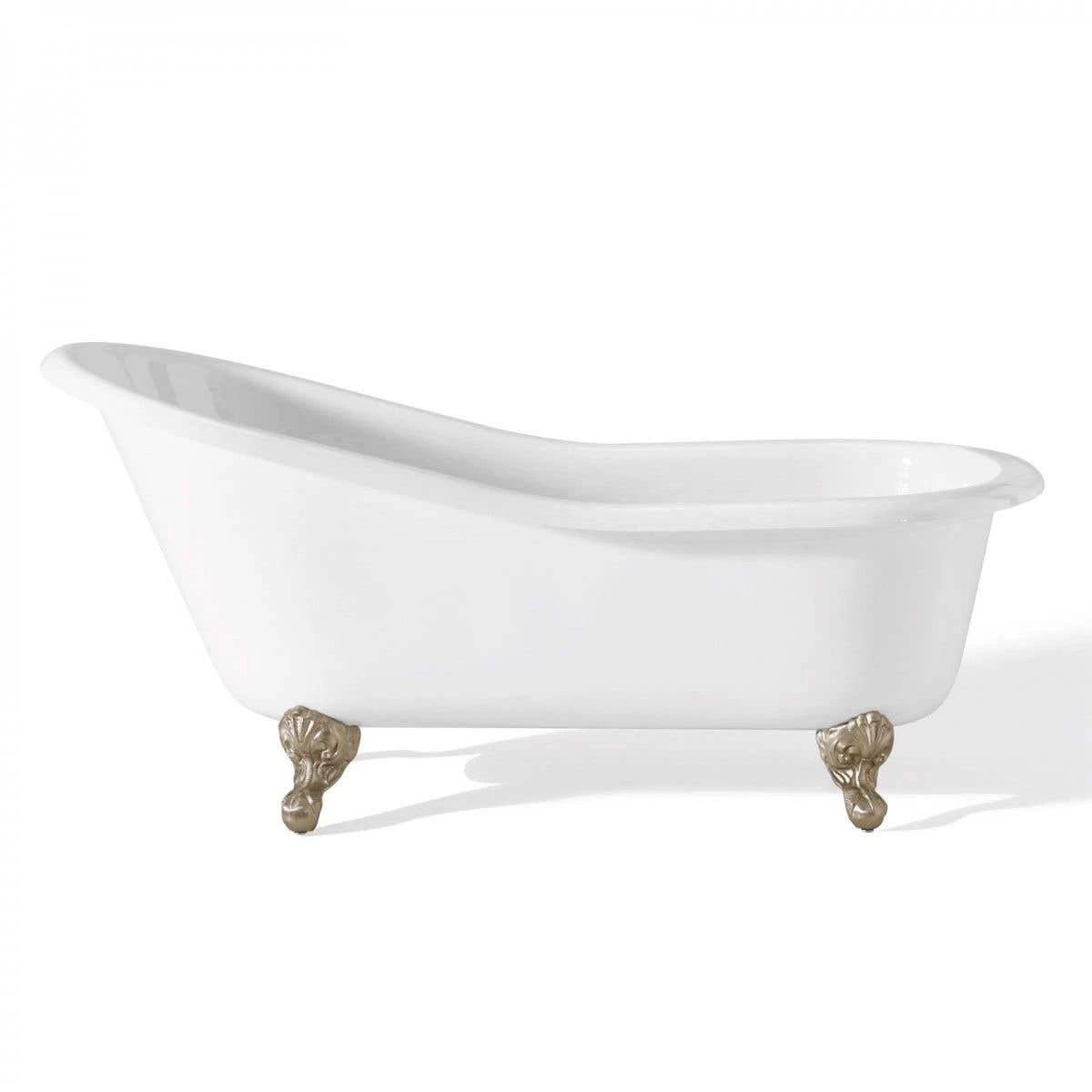 Cast Iron Slipper Clawfoot Tub - Continuous Rolled Rim - No Faucet Drillings 8 Cast Iron Slipper Clawfoot Tub - Continuous Rolled Rim - No Faucet Drillings - Image 6