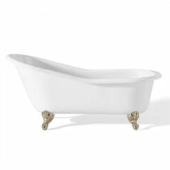 Cast Iron Slipper Clawfoot Tub - Continuous Rolled Rim - No Faucet Drillings 10 Cast Iron Slipper Clawfoot Tub - Continuous Rolled Rim - No Faucet Drillings -A&E BATH & SHOWER Shop c2144pn 2