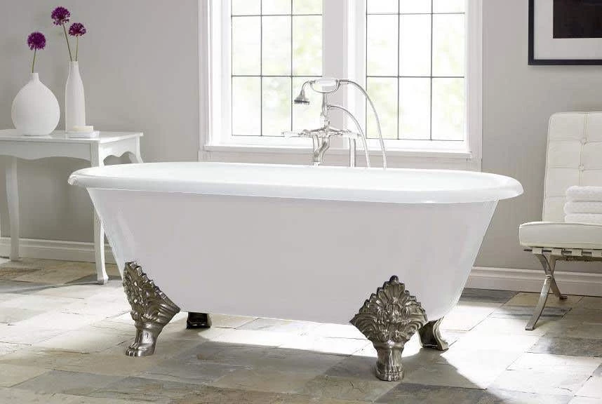 Carlton 70 Inch Cast Iron Double Ended Clawfoot Tub 3 Carlton 70 Inch Cast Iron Double Ended Clawfoot Tub