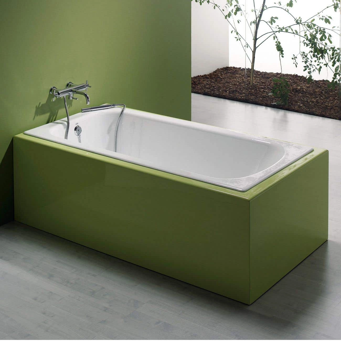 67 Inch Cast Iron Drop In Tub - No Faucet Drillings - Unfinished Exterior 4 67 Inch Cast Iron Drop In Tub - No Faucet Drillings - Unfinished Exterior - Image 2