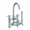 Contemporary Deck Mount High Spout Clawfoot Tub Faucet With Handshower -A&E BATH & SHOWER Shop c7512c s