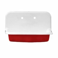 30 Inch Cast Iron High Back Farm Sink 17 30 Inch Cast Iron High Back Farm Sink -A&E BATH & SHOWER Shop castsink30 red 1
