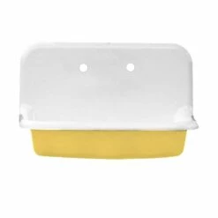 30 Inch Cast Iron High Back Farm Sink 19 30 Inch Cast Iron High Back Farm Sink -A&E BATH & SHOWER Shop castsink30 yel 1