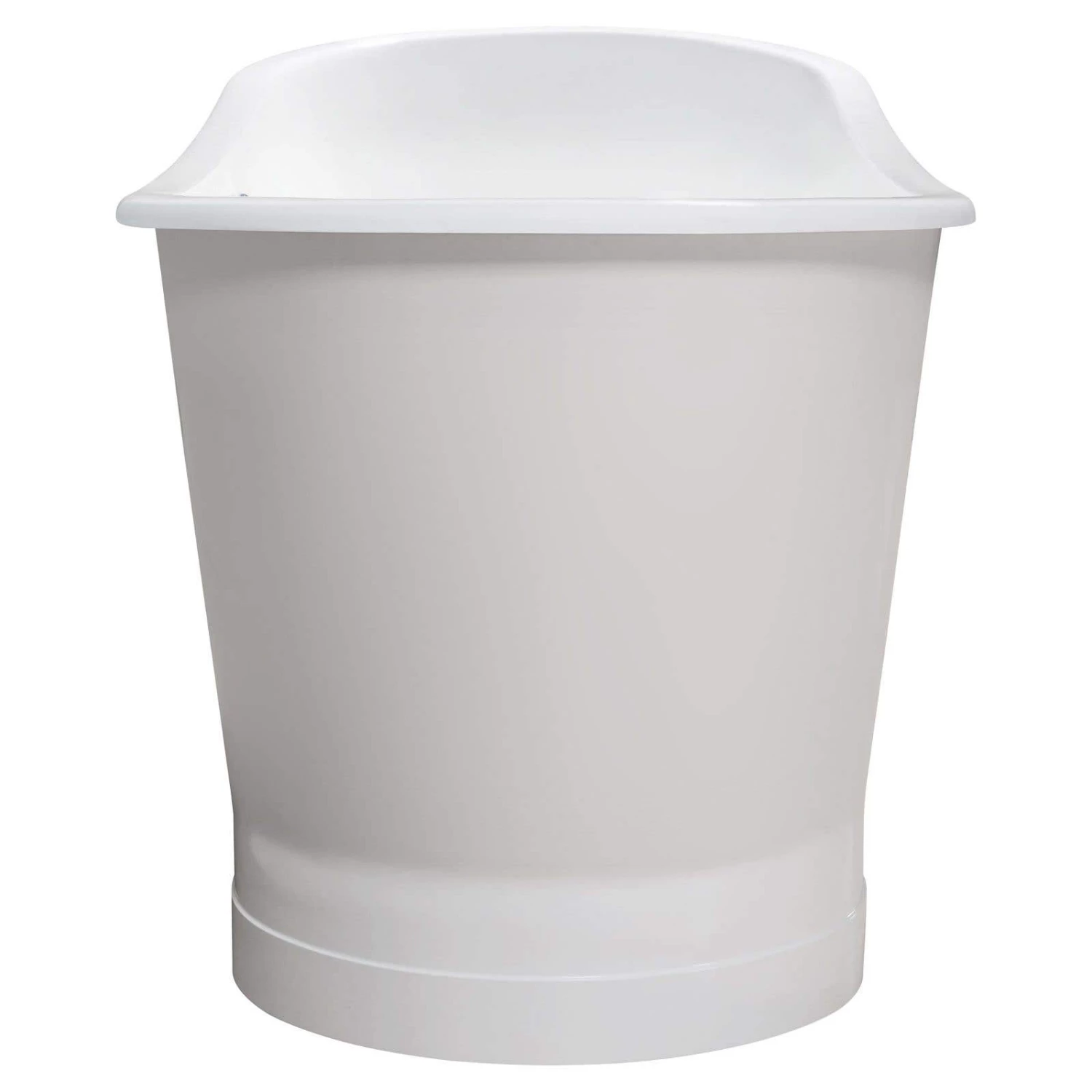 Devon 67 Inch Cast Iron Double Ended Skirted Tub - No Faucet Drillings - White 6 Devon 67 Inch Cast Iron Double Ended Skirted Tub - No Faucet Drillings - White - Image 4