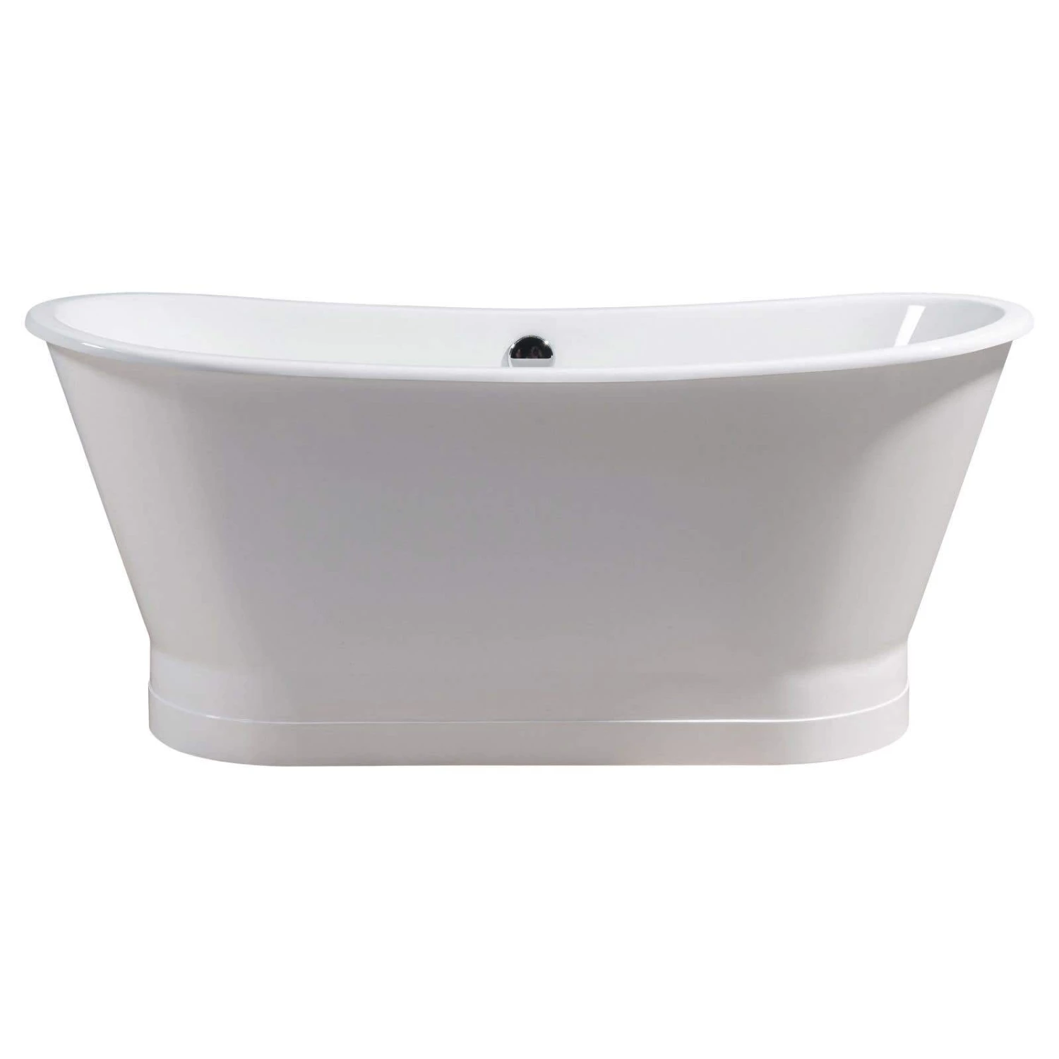 Devon 67 Inch Cast Iron Double Ended Skirted Tub - No Faucet Drillings - White 4 Devon 67 Inch Cast Iron Double Ended Skirted Tub - No Faucet Drillings - White - Image 2