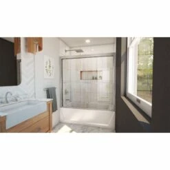 DreamLine Duet Plus 55-59 In. W X 58 In. H Semi-Frameless Bypass Sliding Tub Door 17 DreamLine Duet Plus 55-59 In. W X 58 In. H Semi-Frameless Bypass Sliding Tub Door -A&E BATH & SHOWER Shop duet plus tub door rs236 31d 31d 04 wb br3zty59awkxsxn6