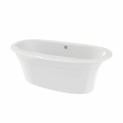 Ella Sleek 66 Inch Double Ended Freestanding Bathtub - White -A&E BATH & SHOWER Shop ella tub 66w 36d shot02 nvvyrnxzskanytlv