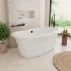 Ella Sleek 66 Inch Double Ended Freestanding Bathtub - White -A&E BATH & SHOWER Shop ella tub rs443 66w 36d wx5z60luqr5hneyp