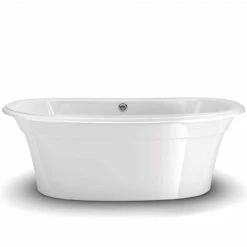 Ella Sleek 66 Inch Double Ended Freestanding Bathtub - White -A&E BATH & SHOWER Shop ella white crop bsedhzjs57umjdmj