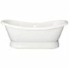 Empress Acrylic Double Slipper Pedestal Tub - No Faucet Drillings