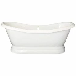 Empress Acrylic Double Slipper Pedestal Tub - No Faucet Drillings