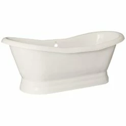 Empress Acrylic Double Slipper Pedestal Tub - No Faucet Drillings -A&E BATH & SHOWER Shop empress b 1