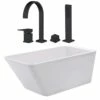 Hannah Acrylic Contemporary Freestanding Bathtub Package 2 Hannah Acrylic Contemporary Freestanding Bathtub Package -A&E BATH & SHOWER Shop hannah pkg