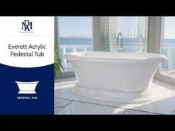 Everett Acrylic Double Ended Freestanding Tub - Made In USA -A&E BATH & SHOWER Shop hqdefault 2 46