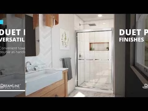 DreamLine Duet Plus 55-59 In. W X 58 In. H Semi-Frameless Bypass Sliding Tub Door 4 DreamLine Duet Plus 55-59 In. W X 58 In. H Semi-Frameless Bypass Sliding Tub Door - Image 2