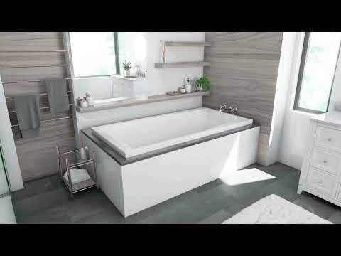 Ascot III 72 Inch Acrylic Drop-in Universal Drain Bathtub - White 4 Ascot III 72 Inch Acrylic Drop-in Universal Drain Bathtub - White - Image 2