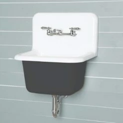 22 Inch Cast Iron High Back Deep Utility Sink -A&E BATH & SHOWER Shop lg22sink dg 1