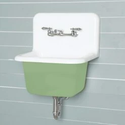 22 Inch Cast Iron High Back Deep Utility Sink -A&E BATH & SHOWER Shop lg22sink gn 1