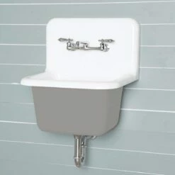 22 Inch Cast Iron High Back Deep Utility Sink -A&E BATH & SHOWER Shop lg22sink lg 1