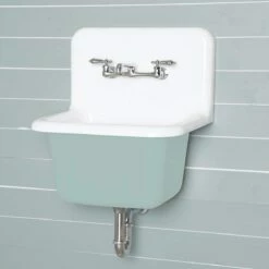 22 Inch Cast Iron High Back Deep Utility Sink -A&E BATH & SHOWER Shop lg22sink teal 1