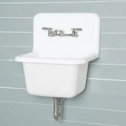 22 Inch Cast Iron High Back Deep Utility Sink -A&E BATH & SHOWER Shop lg22sink 1