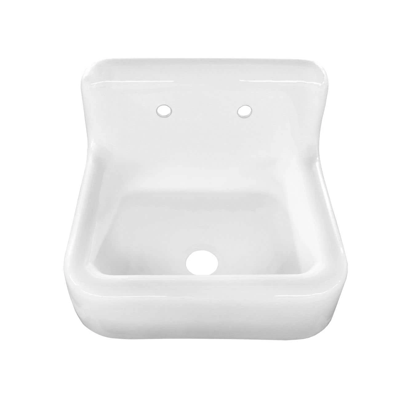 Daisy 25 Inch Cast Iron Farmhouse Sink - 8 Inch Faucet Drillings - White 3 Daisy 25 Inch Cast Iron Farmhouse Sink - 8 Inch Faucet Drillings - White
