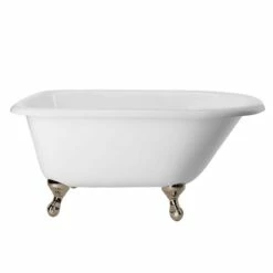 Norfolk 48 Inch Cast Iron Classic Clawfoot Tub - No Faucet Drillings -A&E BATH & SHOWER Shop lg48rt0wrbn 2 1