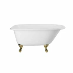 Norfolk 48 Inch Cast Iron Classic Clawfoot Tub - No Faucet Drillings -A&E BATH & SHOWER Shop lg48rt0wrbs 2 1 1