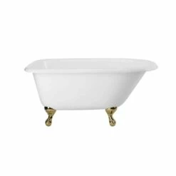 Norfolk 48 Inch Cast Iron Classic Clawfoot Tub - Wall Faucet Drillings -A&E BATH & SHOWER Shop lg48rt3wrbs