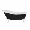*Only One Available* Charlotte 57 Inch Cast Iron Slipper Clawfoot Tub - Rim Faucet Drillings - Black -A&E BATH & SHOWER Shop lg57sl7 blk ccjeijphvuuz6ta3