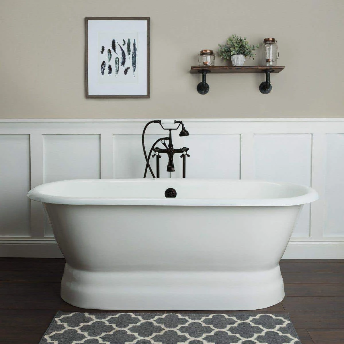 Oxford Cast Iron Freestanding Soaking Tub - No Faucet Drillings 3 Oxford Cast Iron Freestanding Soaking Tub - No Faucet Drillings