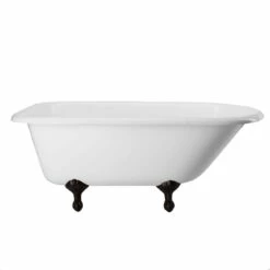 Heritage 60 Inch Cast Iron Classic Clawfoot Tub - Wall Faucet Drillings -A&E BATH & SHOWER Shop lg60rt0wrb 2 1 8