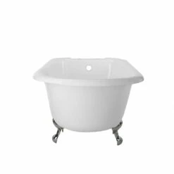 Heritage 60 Inch Cast Iron Clawfoot Tub Package With British Telephone Faucet With Fixtures - White / Chrome Feet & Fixtures -A&E BATH & SHOWER Shop lg60rt3wrbc 3