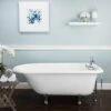 Heritage 60 Inch Cast Iron Classic Clawfoot Tub - Wall Faucet Drillings -A&E BATH & SHOWER Shop lg60rt3wrbc 2