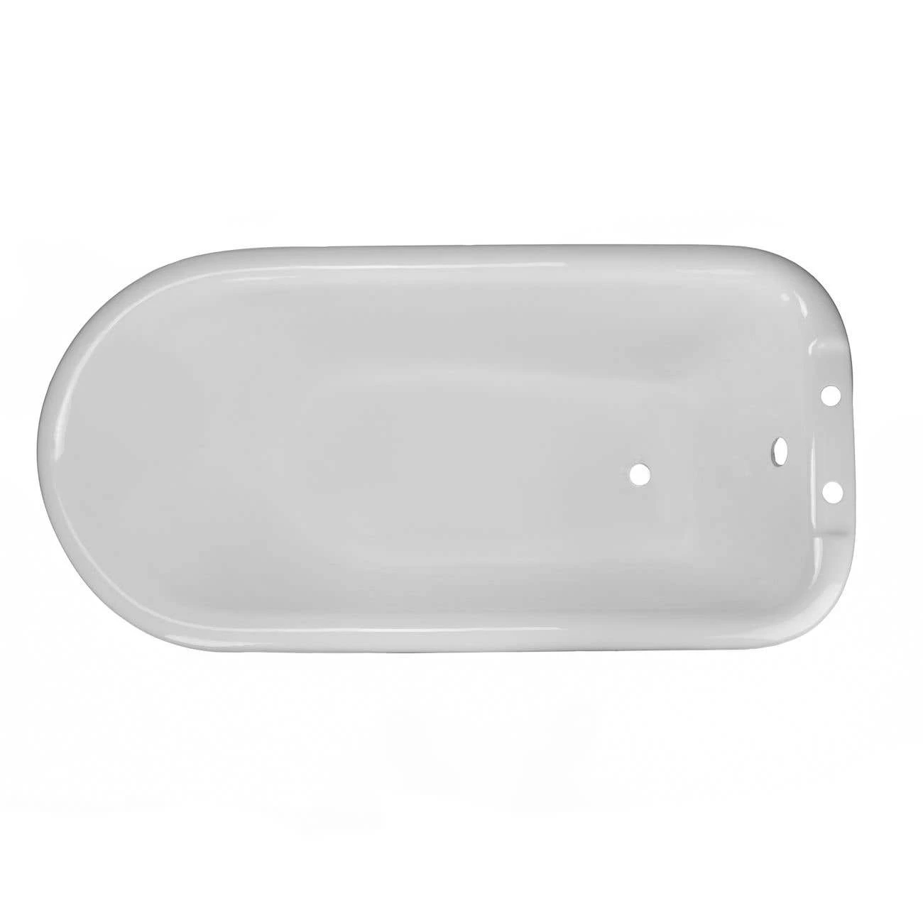 Heritage 60 Inch Cast Iron Clawfoot Tub Shower Package With British Telephone Faucet - White / Chrome Feet & Fixtures 6 Heritage 60 Inch Cast Iron Clawfoot Tub Shower Package With British Telephone Faucet - White / Chrome Feet & Fixtures - Image 4