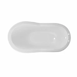 Adela 62 Inch Cast Iron Slipper Clawfoot Tub - Flat Rim - Rim Faucet Drillings -A&E BATH & SHOWER Shop lg60slf7wsis top 3 6