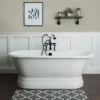 Oxford Cast Iron Double Ended Pedestal Tub Package - Rim Faucet Drillings