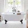 Cambridge Cast Iron Double Ended Clawfoot Tub - Rim Faucet Drillings -A&E BATH & SHOWER Shop lg66de7wdib 2
