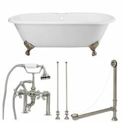 Cambridge Cast Iron Double Ended Clawfoot Tub Package - Rim Faucet Drillings 10 Cambridge Cast Iron Double Ended Clawfoot Tub Package - Rim Faucet Drillings -A&E BATH & SHOWER Shop lg66de7wdibn 4