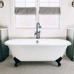 Cambridge Cast Iron Double Ended Clawfoot Tub - No Faucet Drillings