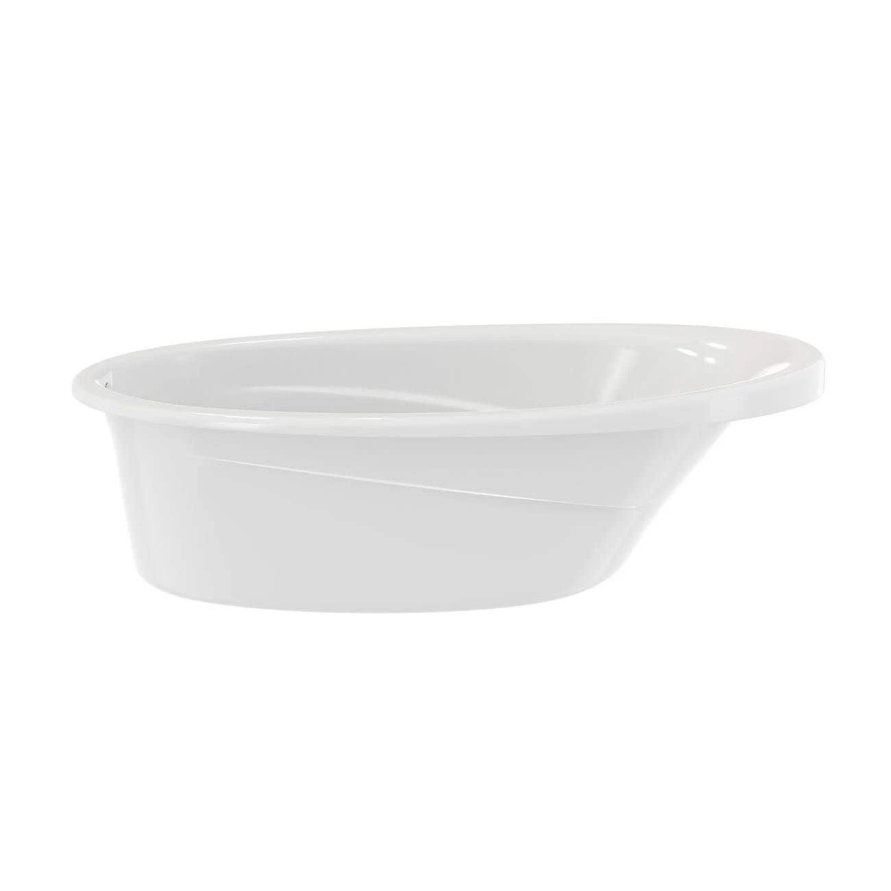 Marla 69 Inch Acrylic Drop-in Universal Drain Bathtub - White 6 Marla 69 Inch Acrylic Drop-in Universal Drain Bathtub - White - Image 4