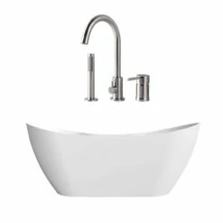 Maxwell Acrylic Double Slipper Freestanding Tub Package 11 Maxwell Acrylic Double Slipper Freestanding Tub Package -A&E BATH & SHOWER Shop maxwell pkg