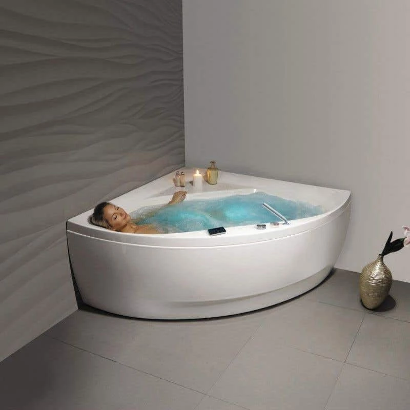 Olivia 55 Inch Acrylic Jetted Bathtub - High Gloss White 4 Olivia 55 Inch Acrylic Jetted Bathtub - High Gloss White - Image 2